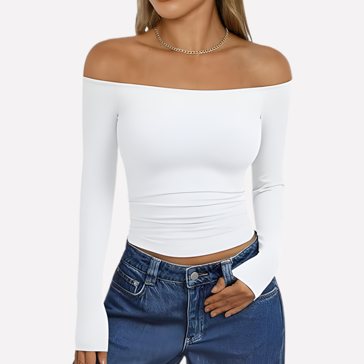 Vrouwen Off‑The‑Shoulder Lange Mouwen Top