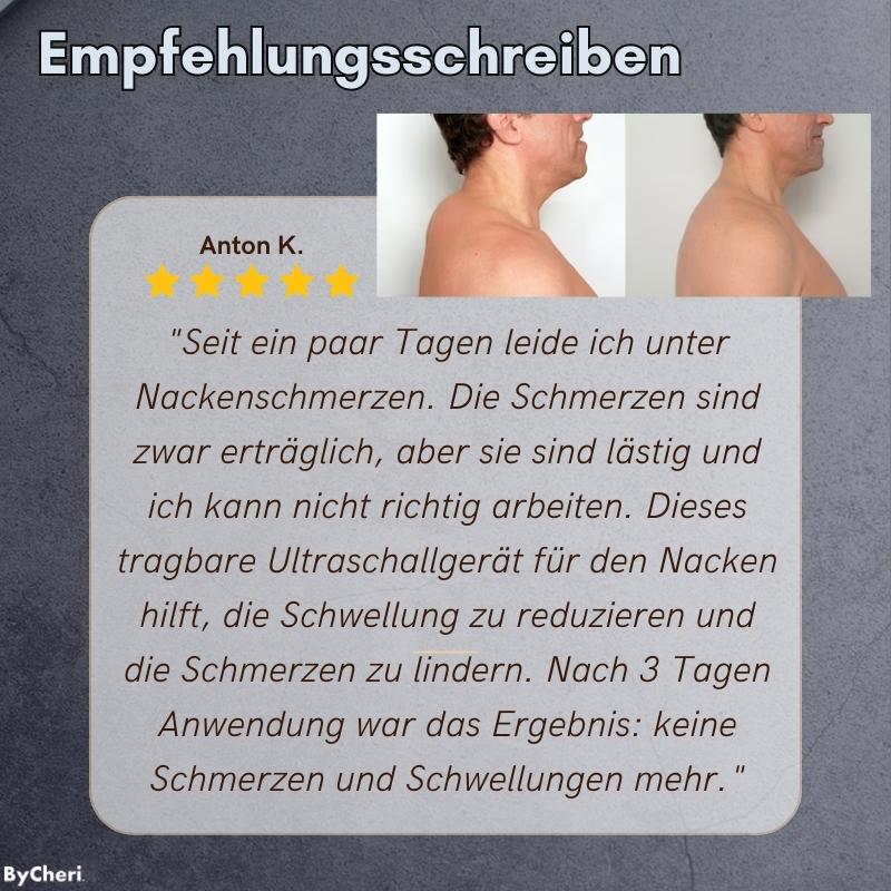 Ultrasoon lymfedrainage-massageapparaat voor de nek