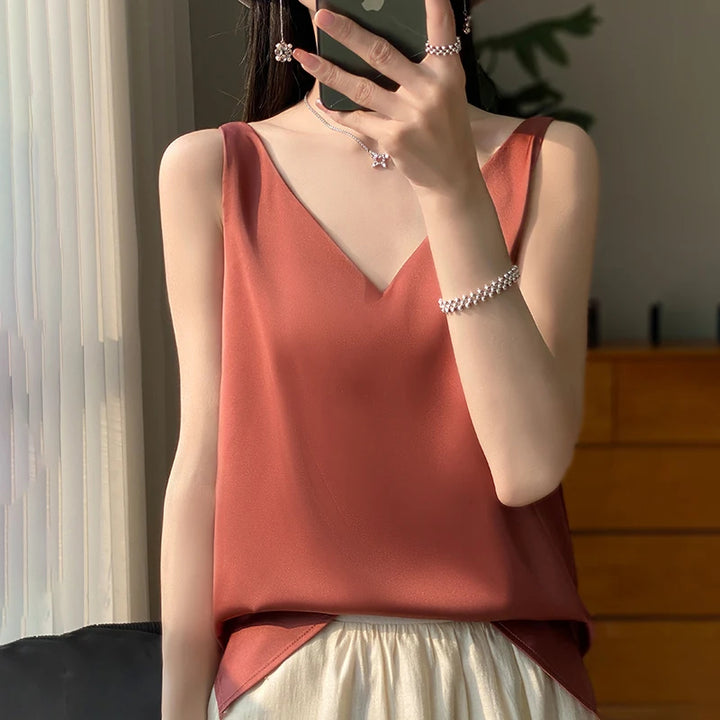 MStijlvolle Zijde Dames Top voor een Elegante Uitstraling