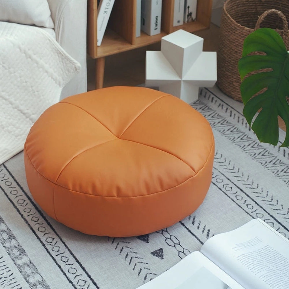 Nappa Leren Kussen in Japanse Stijl met Minimalistisch Design