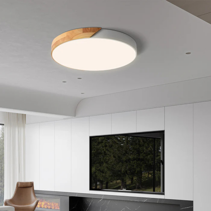 Delos Scandi houten plafondlamp | Natuurlijke LED-designlamp