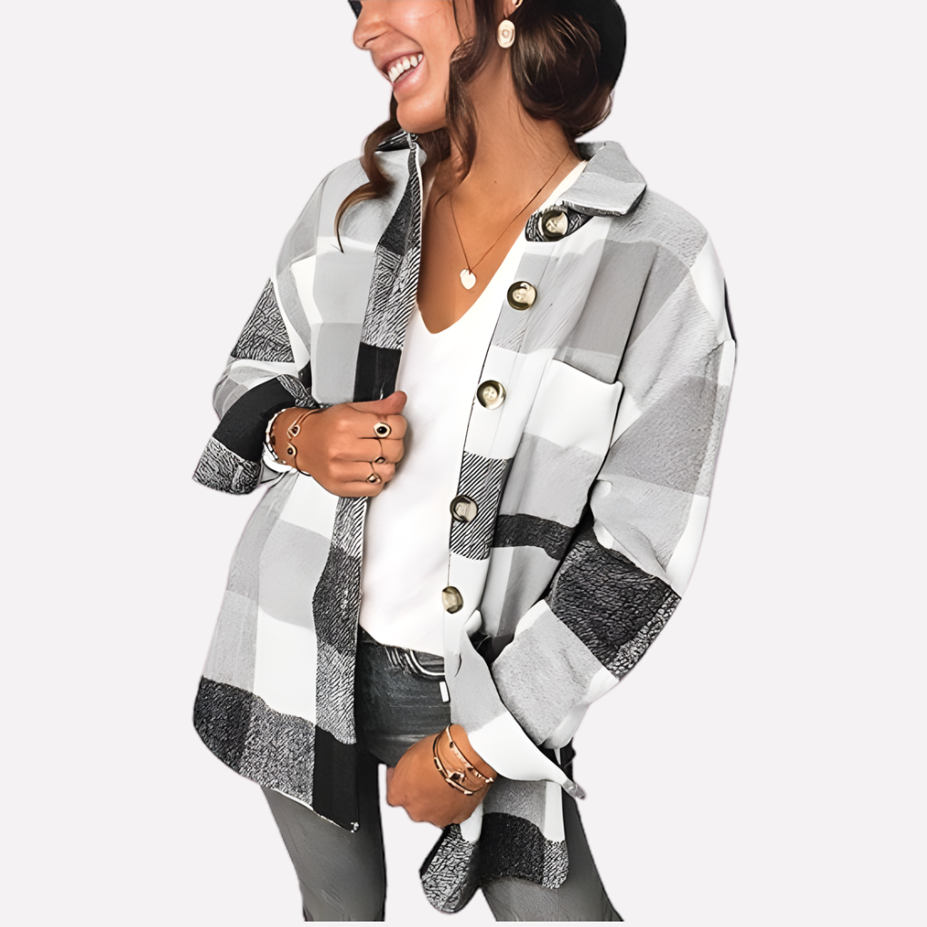 Vrouwen Plaid Shacket