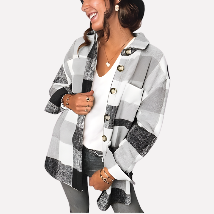 Vrouwen Plaid Shacket