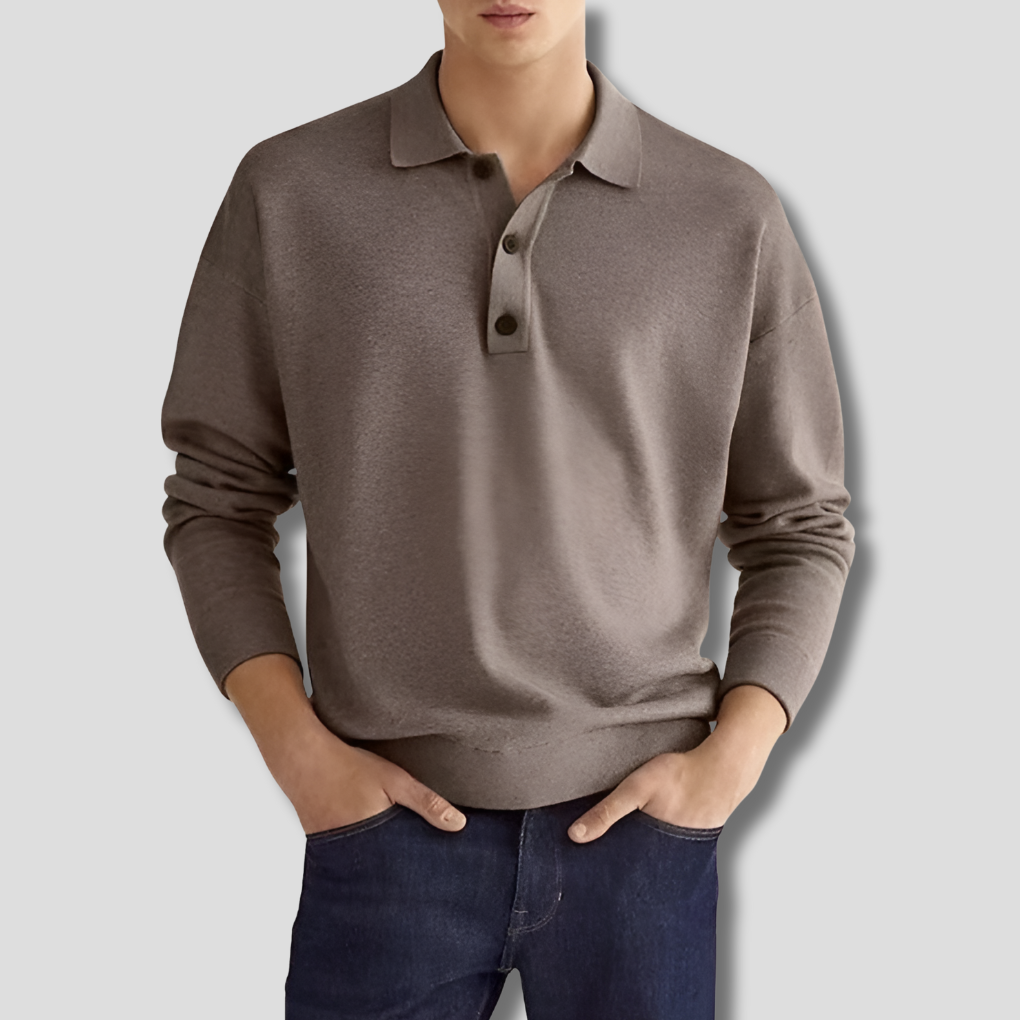 Heren katoenen poloshirt