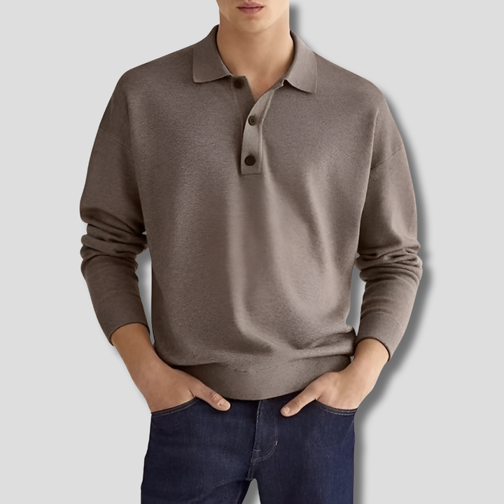 Heren katoenen poloshirt