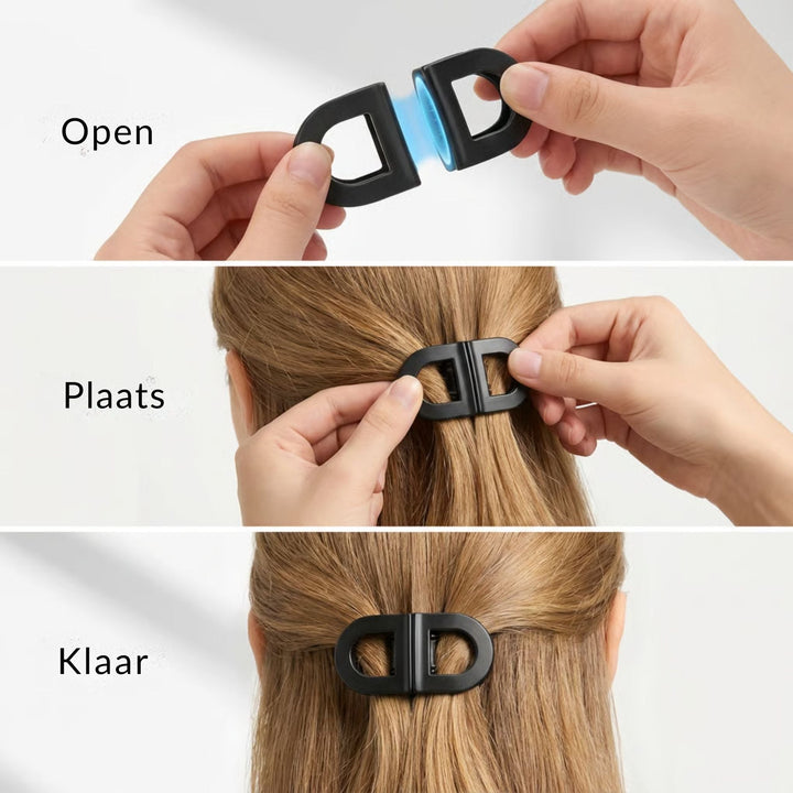 Magnetische haarclip met platte grip – comfortabele, bultloze houvast