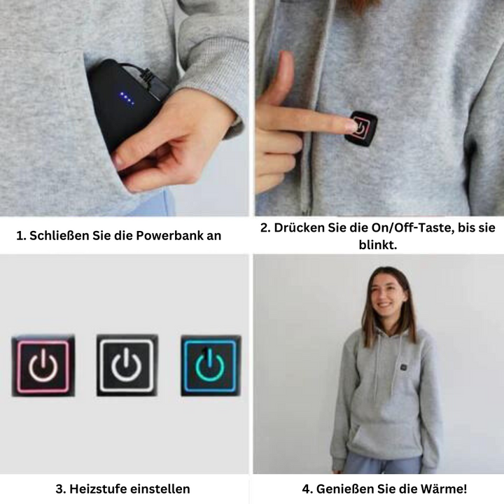 Verwarmde Uniseks Hoodie - ThermaHoodie