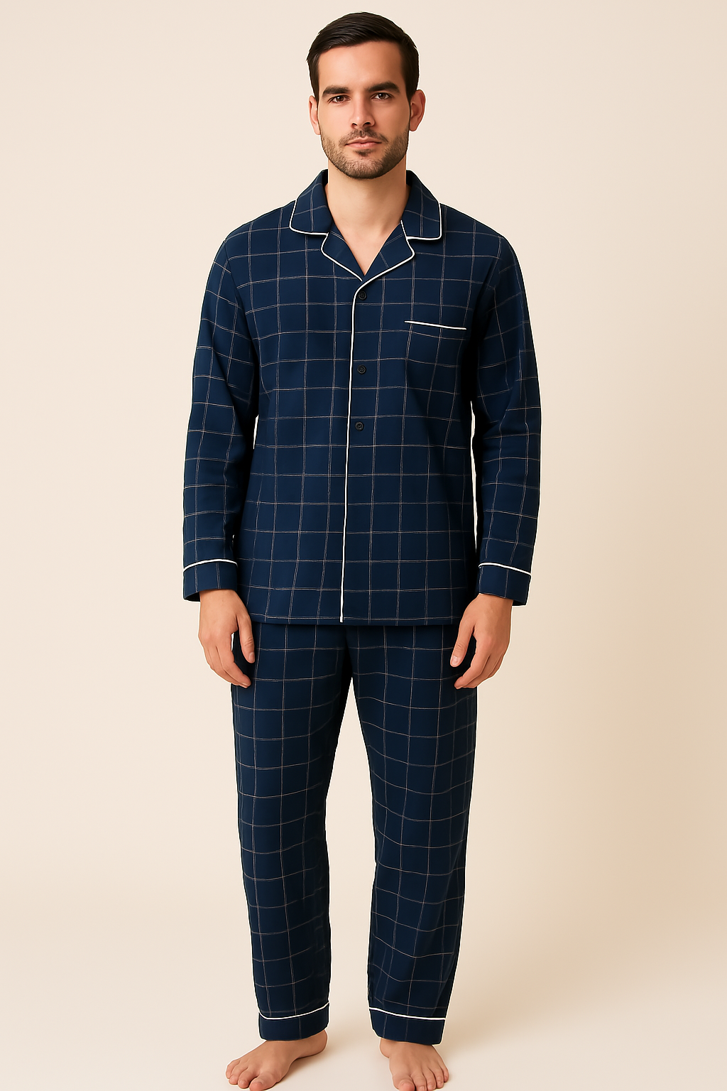 Pyjama set met overhemd en knoopsluiting - Rex