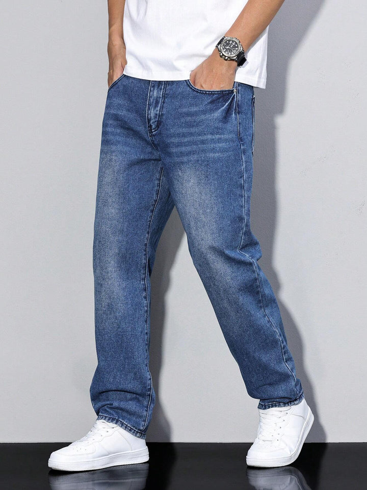 Baggy jeans - wijd gesneden denim broek met used-look