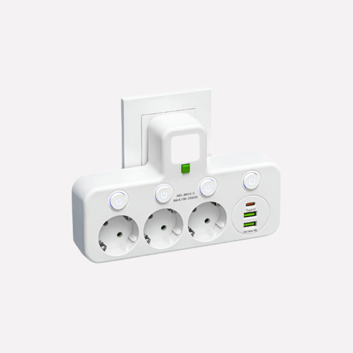 Power Strip met USB- en Type-C-poorten