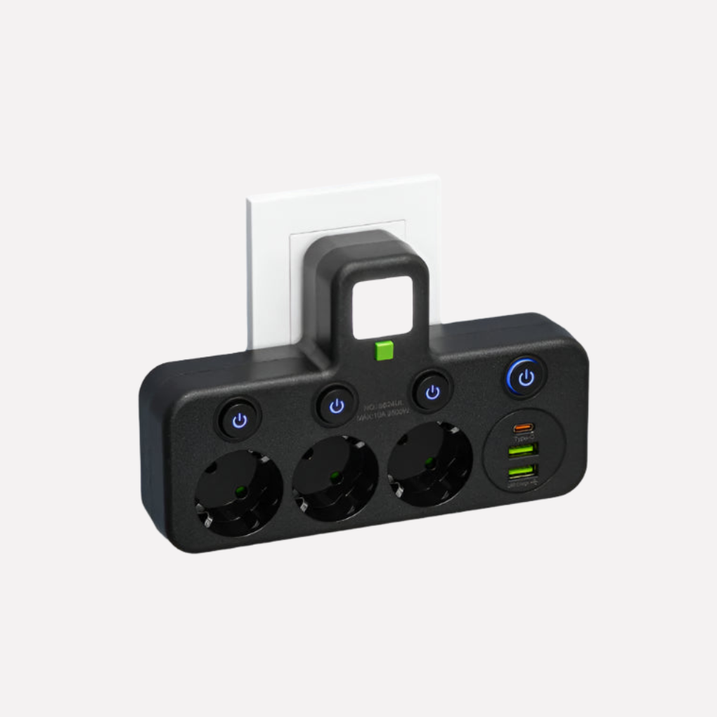 Power Strip met USB- en Type-C-poorten
