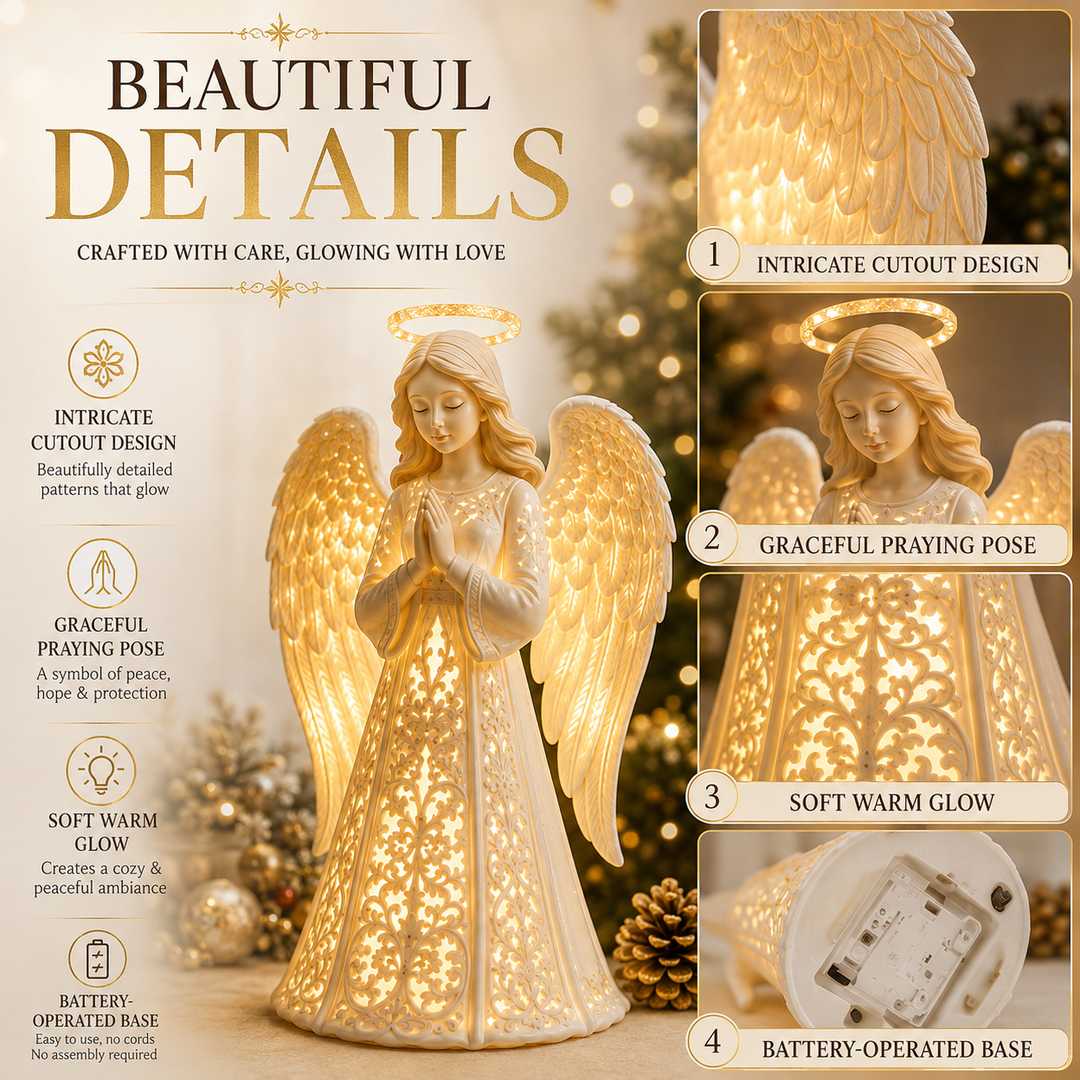 Kerstengellamp – warme gouden gloed voor hoop en liefde