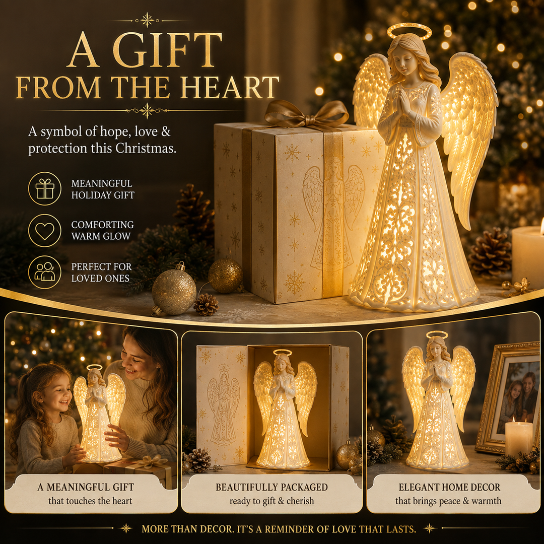 Kerstengellamp – warme gouden gloed voor hoop en liefde