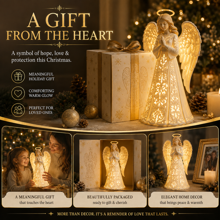 Kerstengellamp – warme gouden gloed voor hoop en liefde