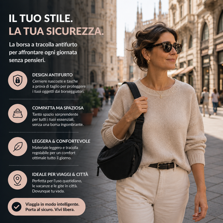 Zwarte schoudertas – elegante crossbodytas voor elke dag