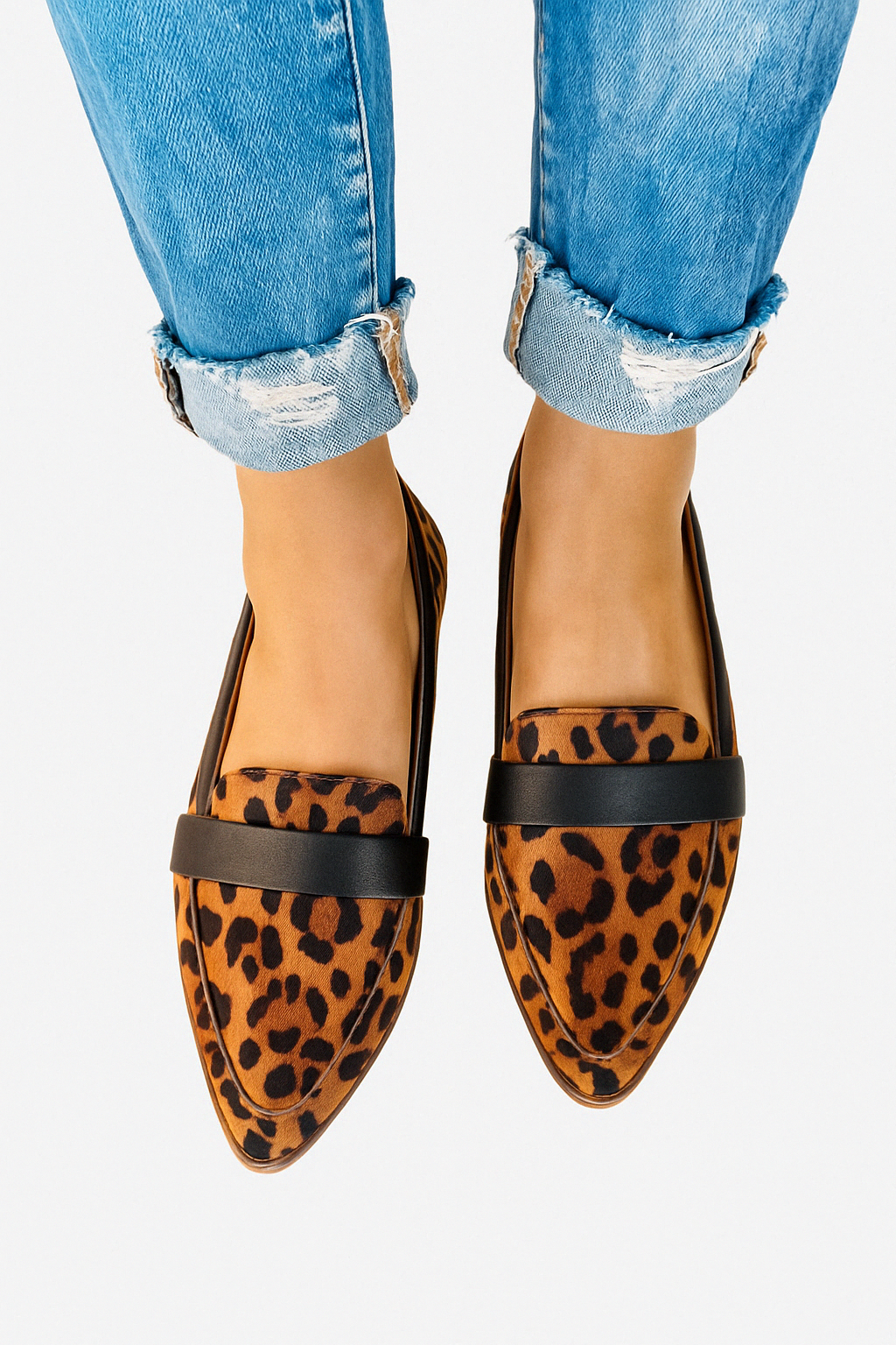 Trendy comfortabele instappers loafers suèdelook voor dames - Hollie