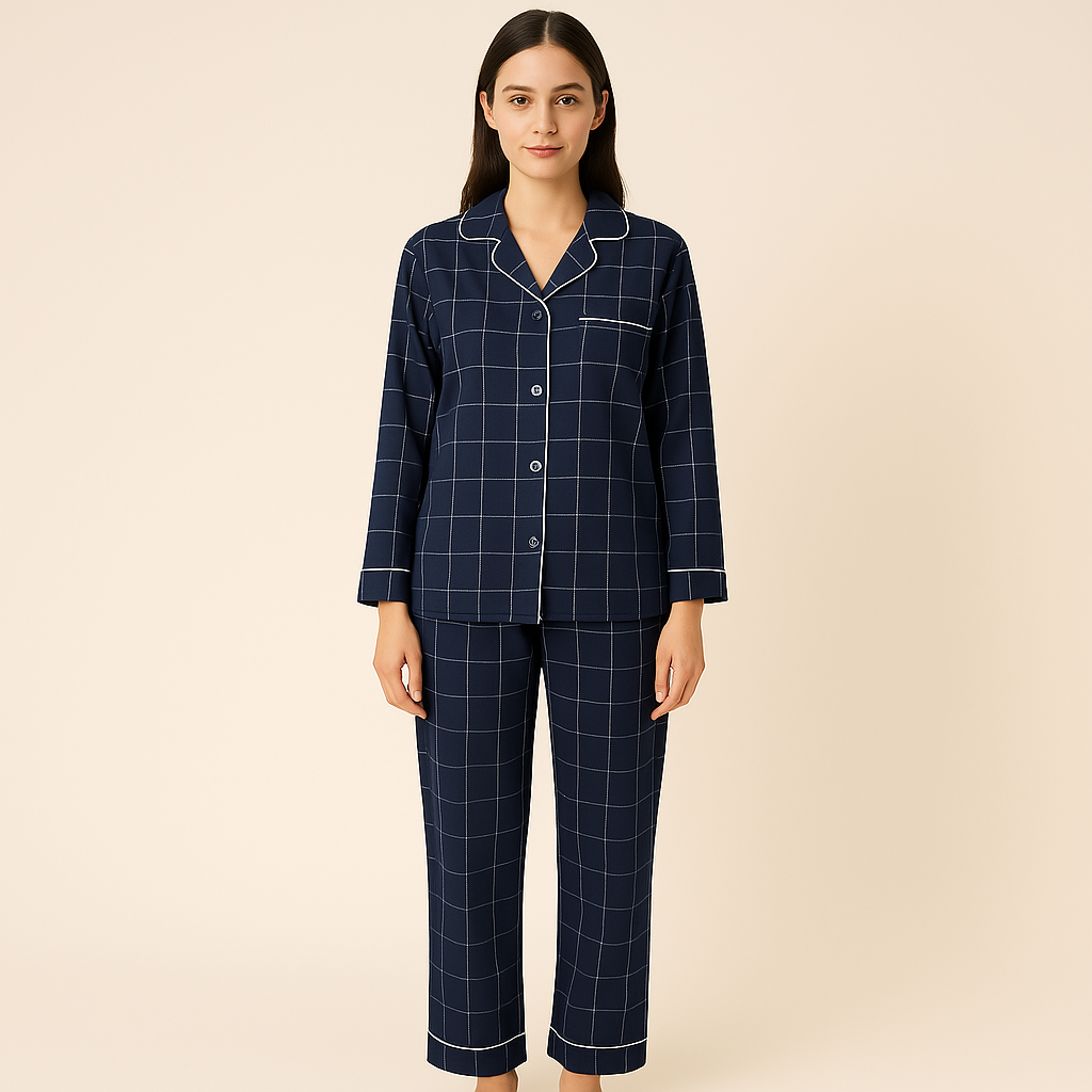 Pyjama set met overhemd en knoopsluiting - Rex