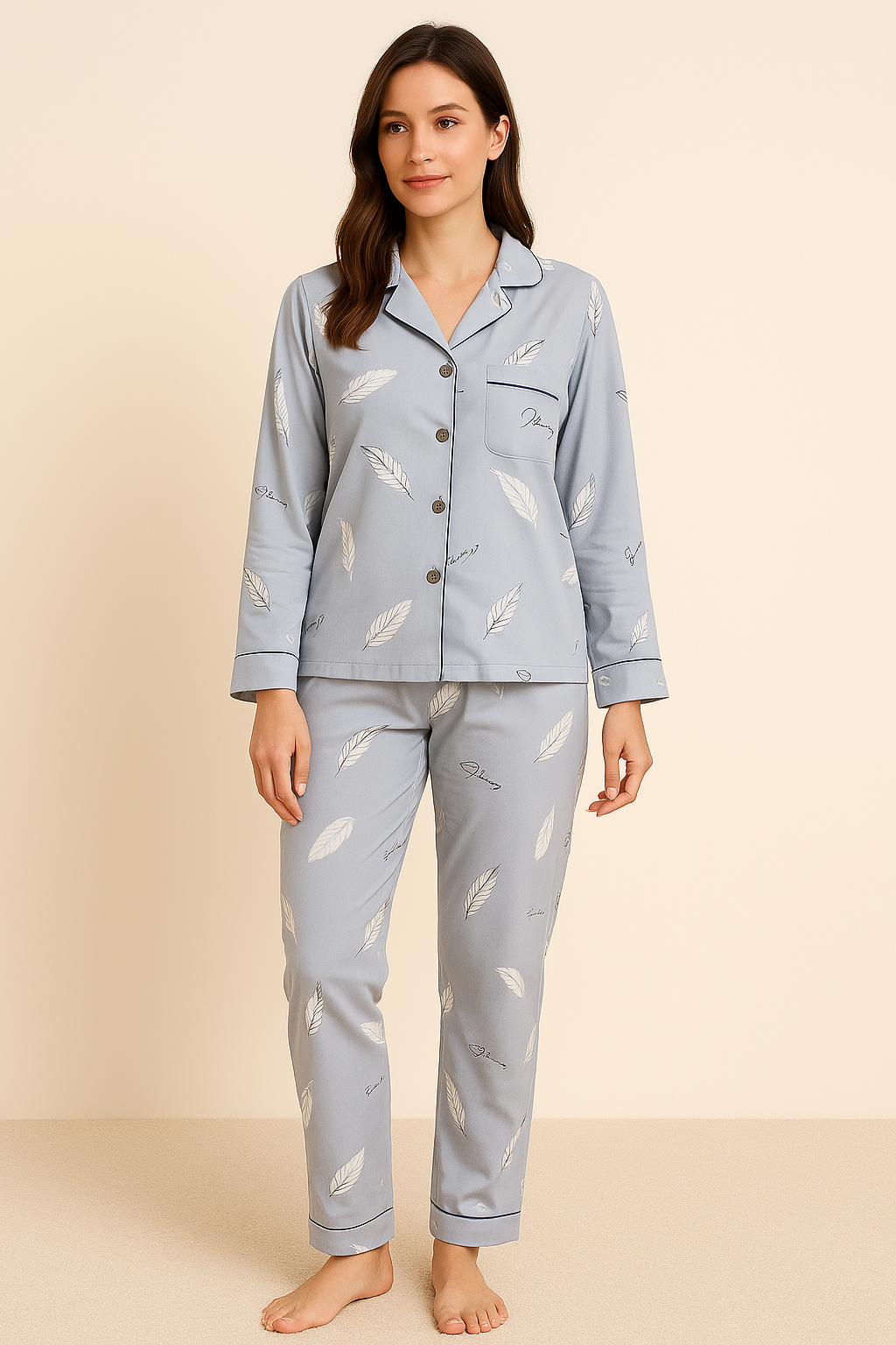 Pyjama set met overhemd en knoopsluiting - Rex