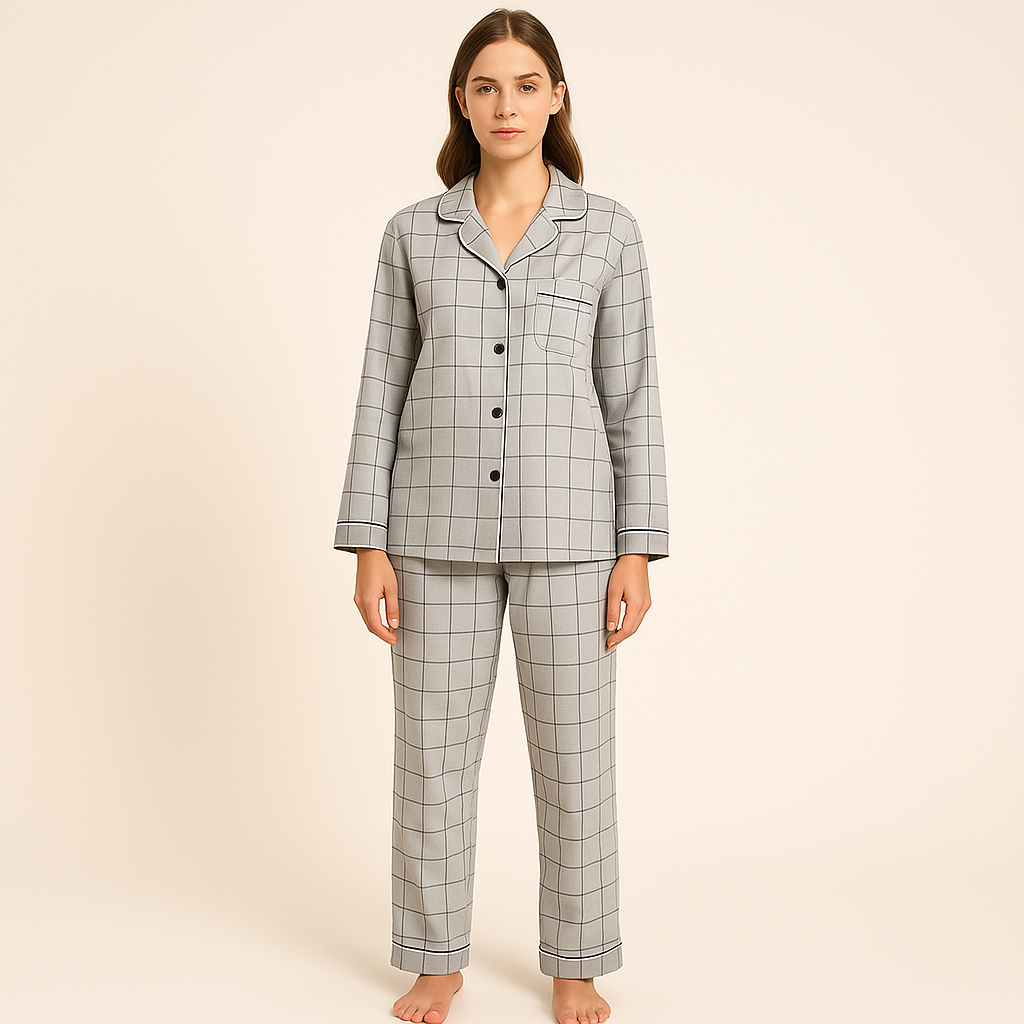 Pyjama set met overhemd en knoopsluiting - Rex