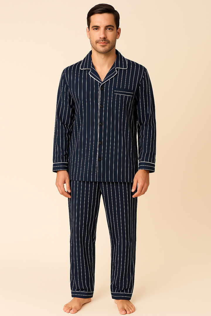 Pyjama set met overhemd en knoopsluiting - Rex