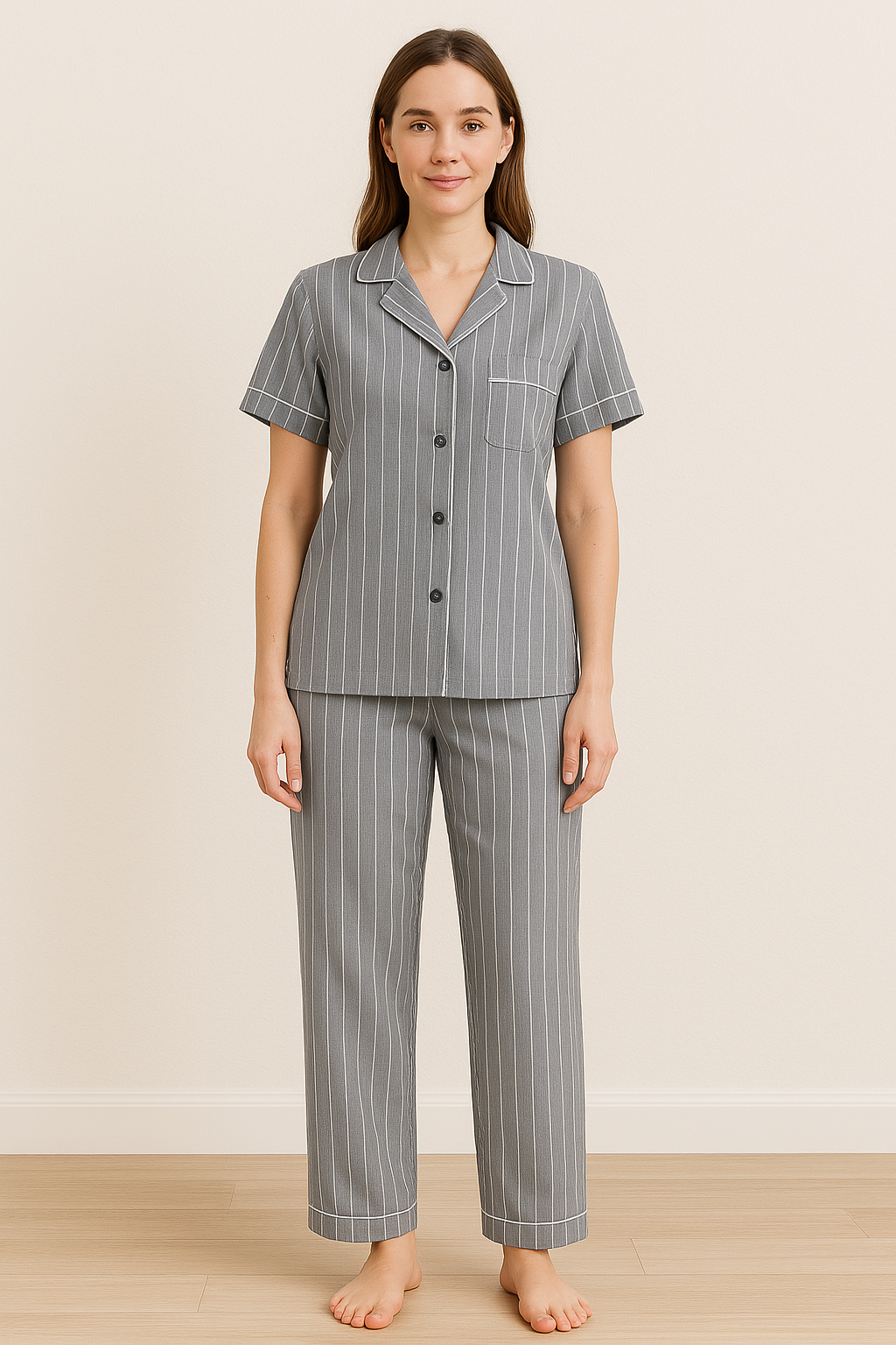 Pyjama set met overhemd en knoopsluiting - Rex