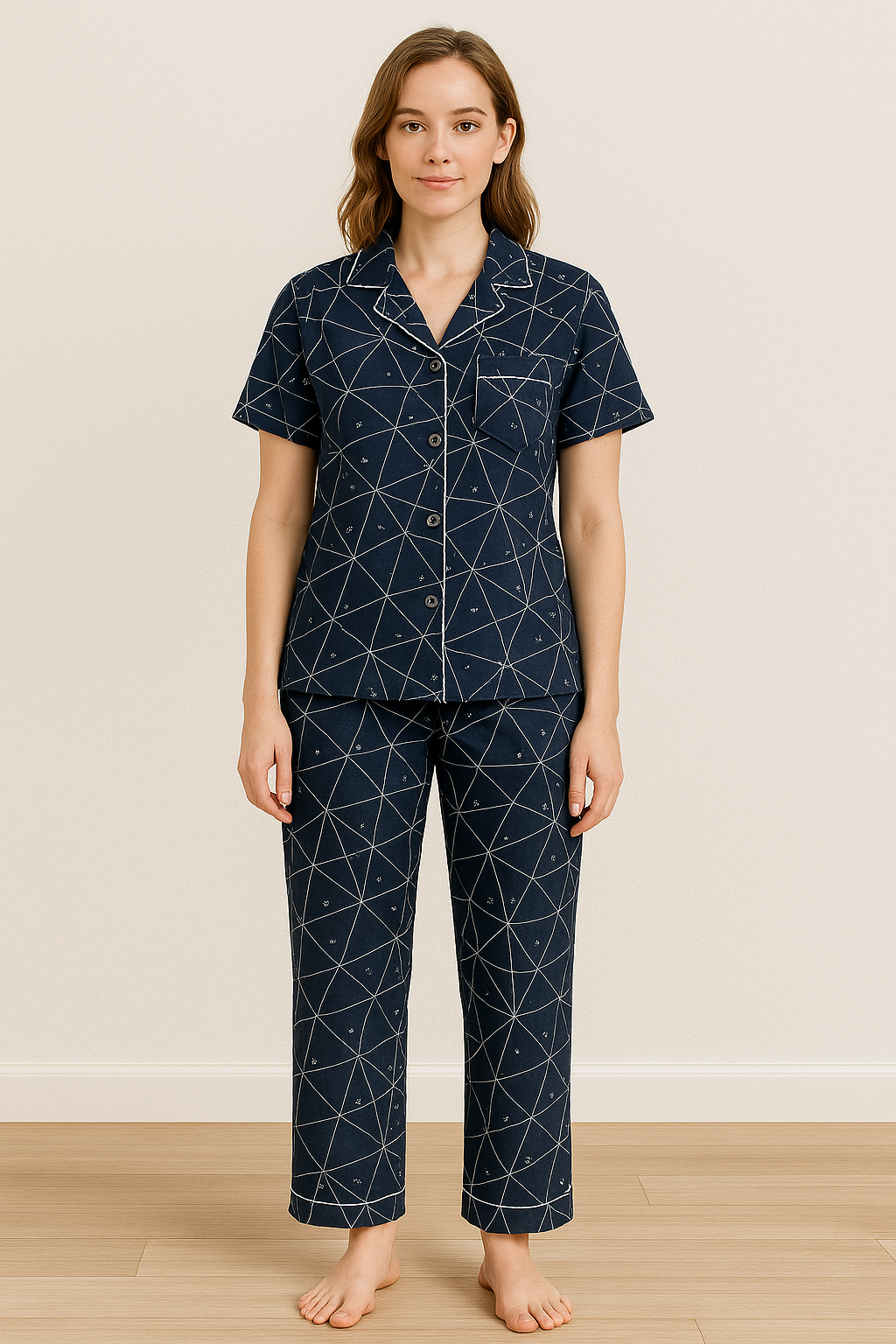 Pyjama set met overhemd en knoopsluiting - Rex