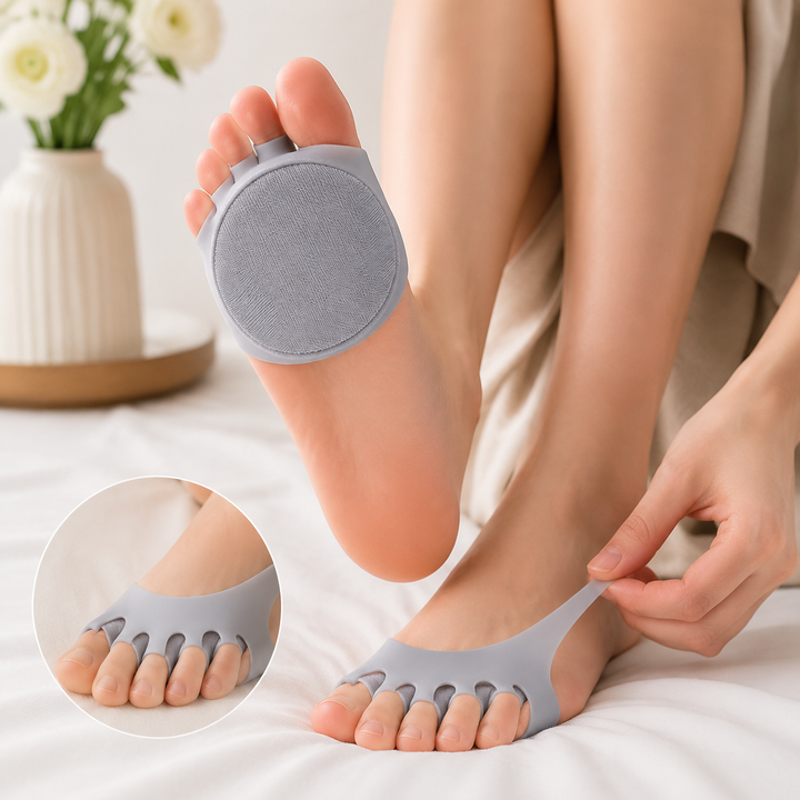 Gevoerde gel-inlegzolen met antislip, onzichtbaar voor hakken, platte schoenen en sneakers