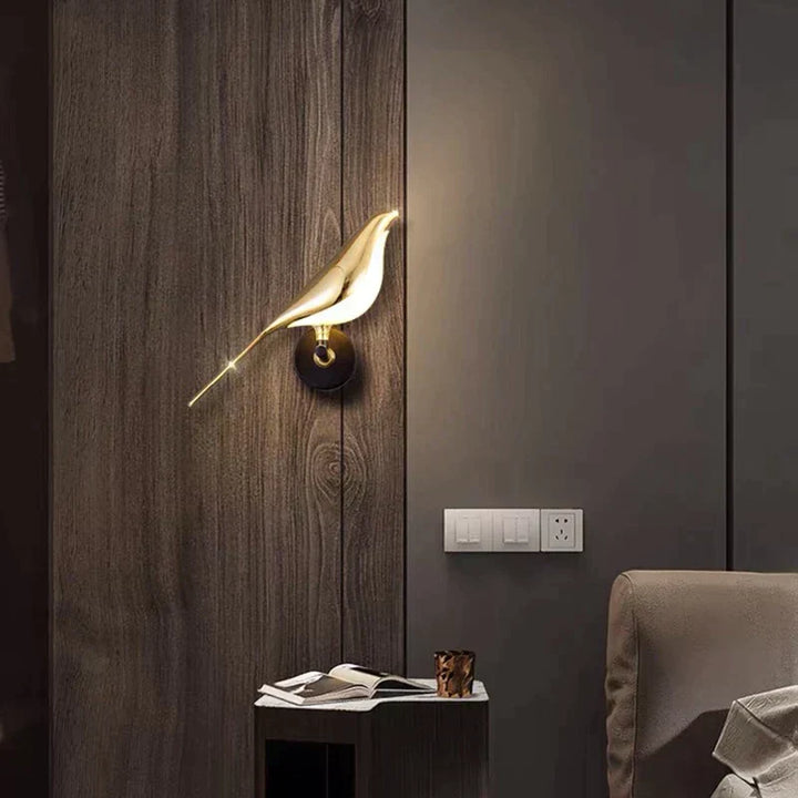 Moderne vogel-wandlamp – AviaryGlow