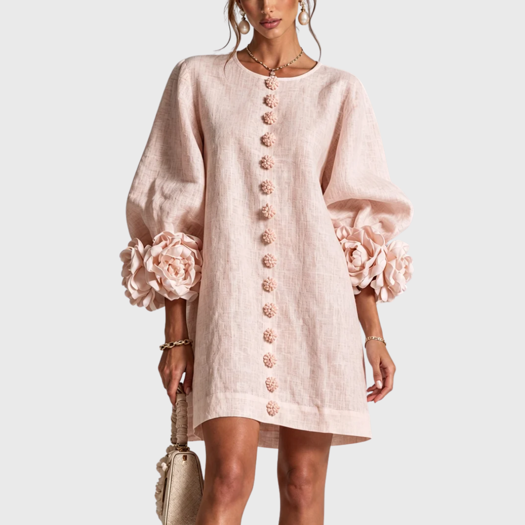 Elegante minijurk met pofmouwen