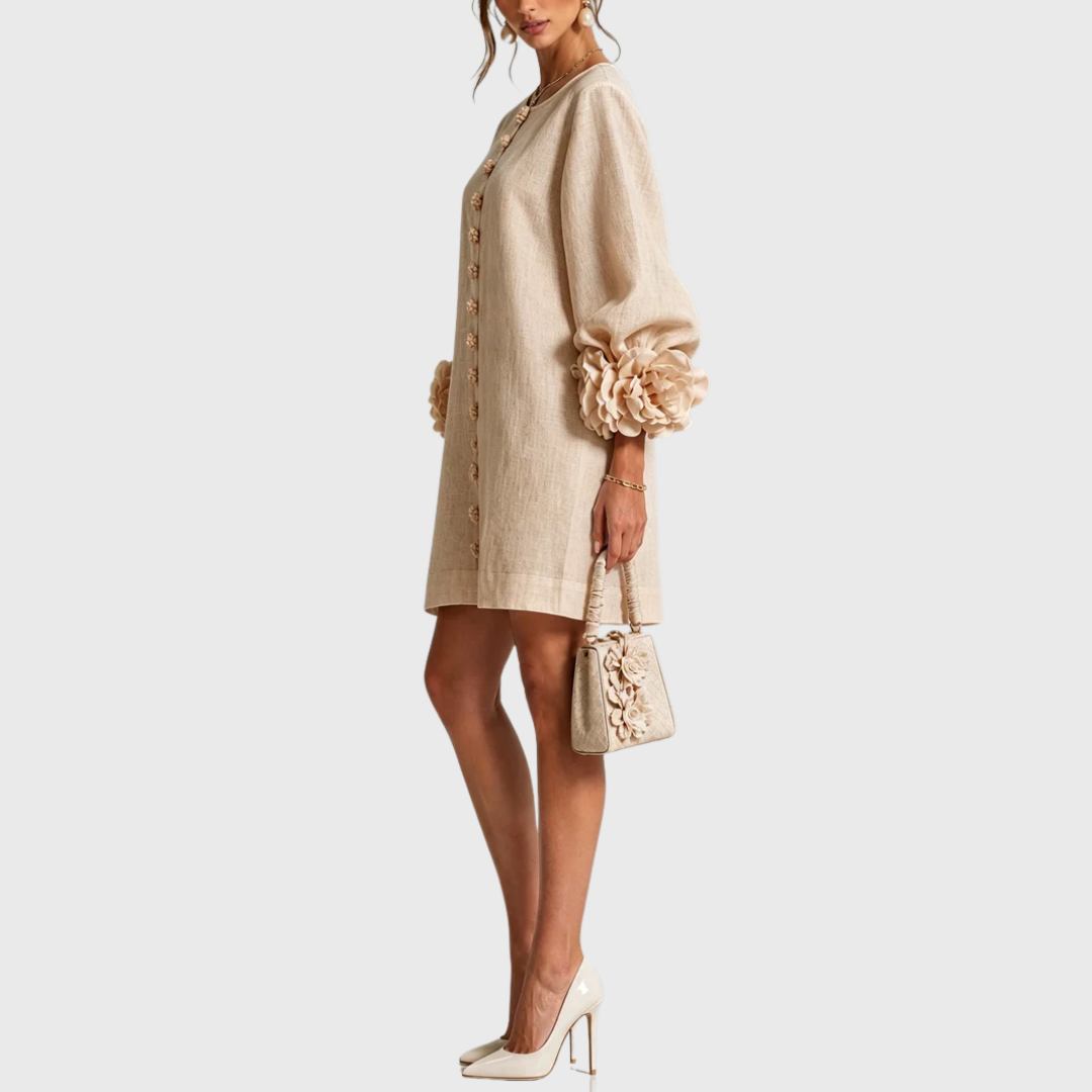 Elegante minijurk met pofmouwen