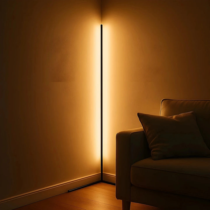 Dimbare LED-hoekstaanlamp met afstandsbediening