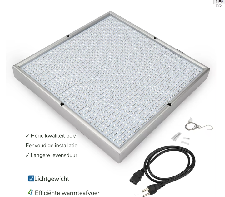 200W LED Grow Light – Dimbare Full Spectrum Kweeklamp met 2000 LEDs