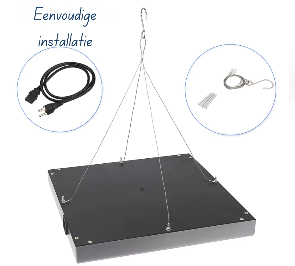 200W LED Grow Light – Dimbare Full Spectrum Kweeklamp met 2000 LEDs