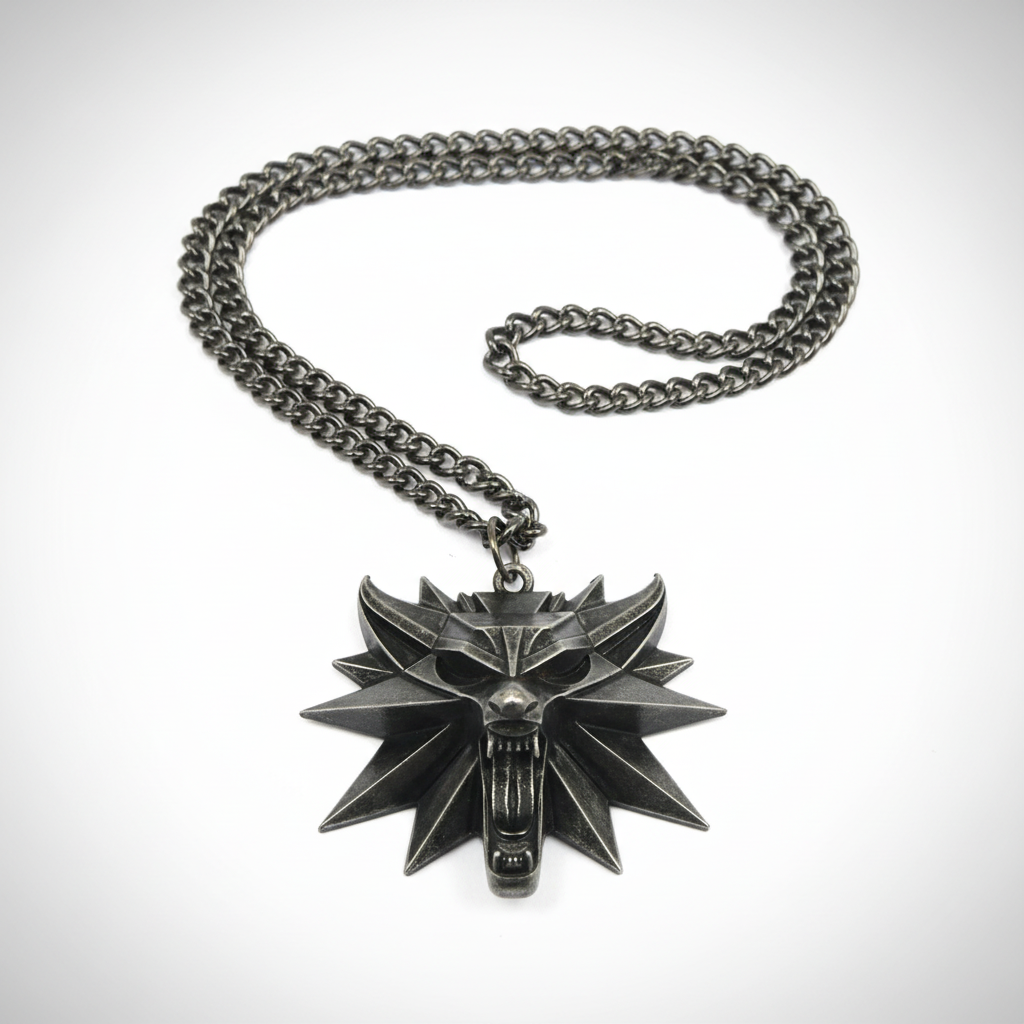 Roestvrijstalen ketting met wolfmedaillon – WolfCharm