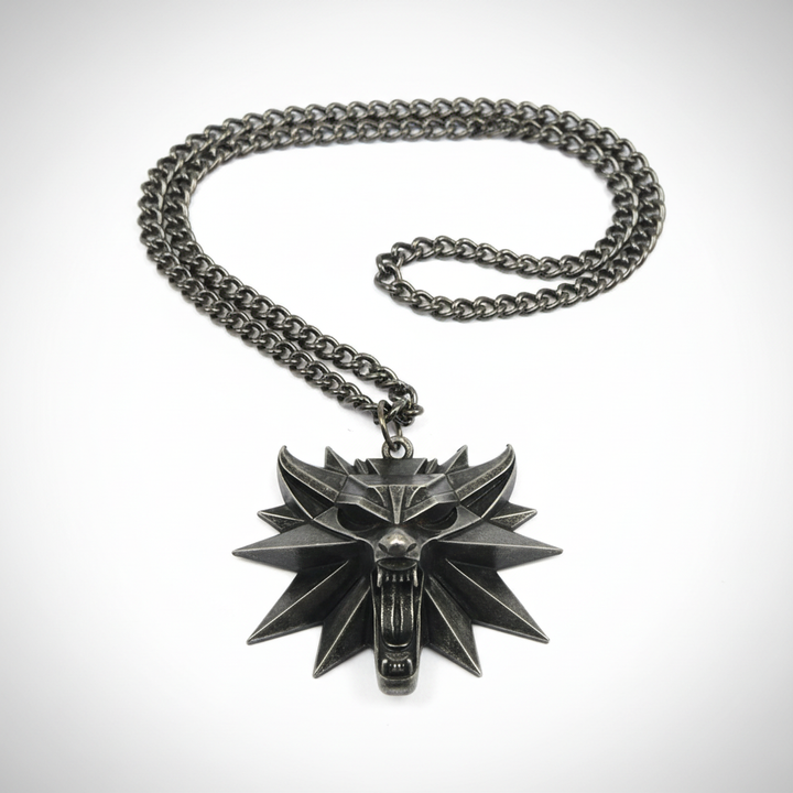 Roestvrijstalen ketting met wolfmedaillon – WolfCharm