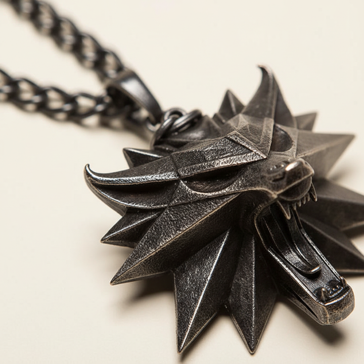 Roestvrijstalen ketting met wolfmedaillon – WolfCharm