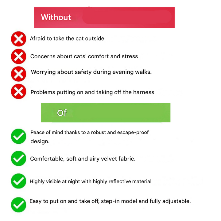 Verstelbaar kattentuig met riem – WhiskerWander