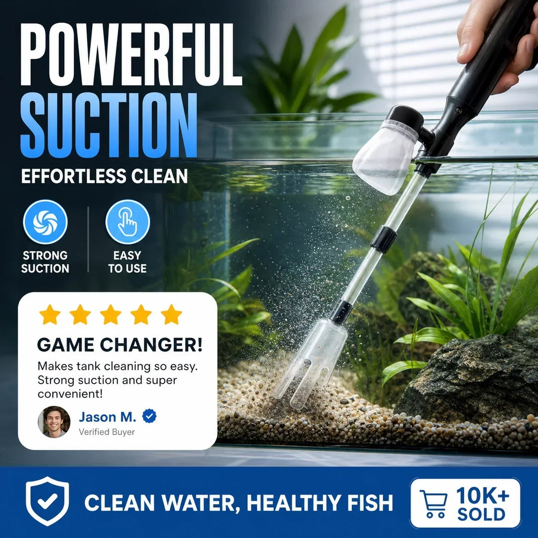 Elektrische aquariumgrindreiniger - op batterijen werkende zuigpomp voor waterverversing