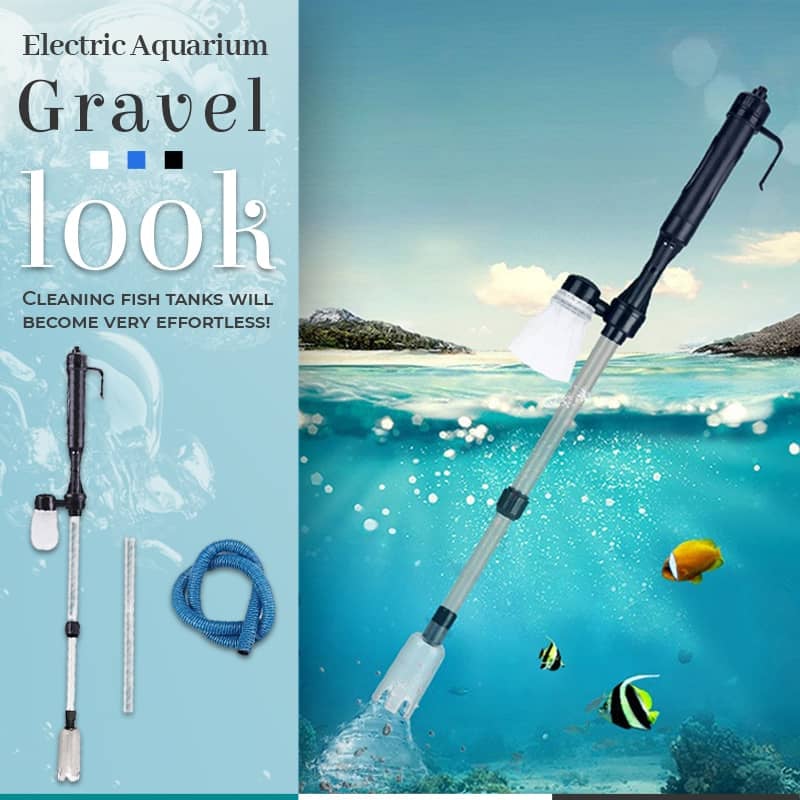 Elektrische aquariumgrindreiniger - op batterijen werkende zuigpomp voor waterverversing