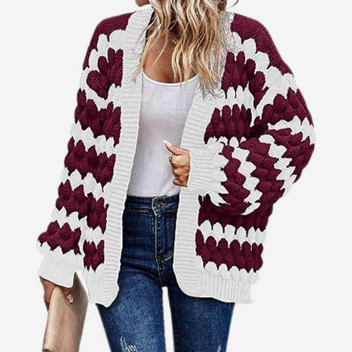 Dames Open-Front Cardigan – Stijlvol en Veelzijdig Laagjesstuk