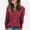 Vrouwen V-hals Lange Mouwen Top – Stijlvol en Comfortabel