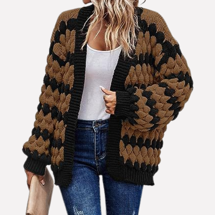 Dames Open-Front Cardigan – Stijlvol en Veelzijdig Laagjesstuk