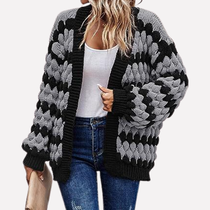 Dames Open-Front Cardigan – Stijlvol en Veelzijdig Laagjesstuk