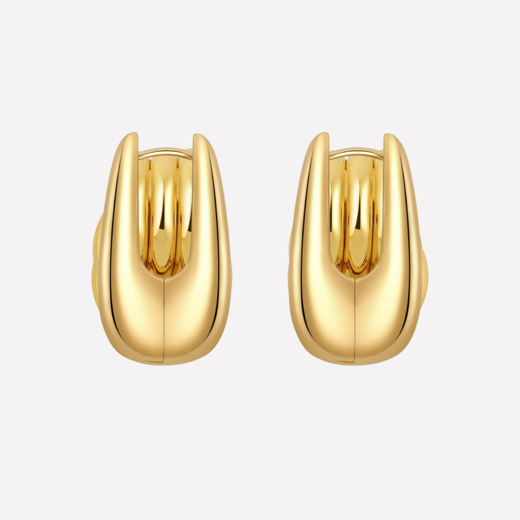 Gouden Knoop Druppel Oorringen