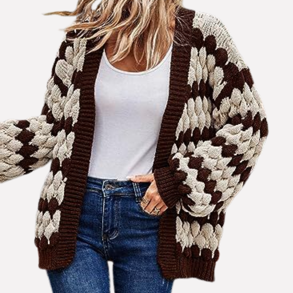 Dames Open-Front Cardigan – Stijlvol en Veelzijdig Laagjesstuk