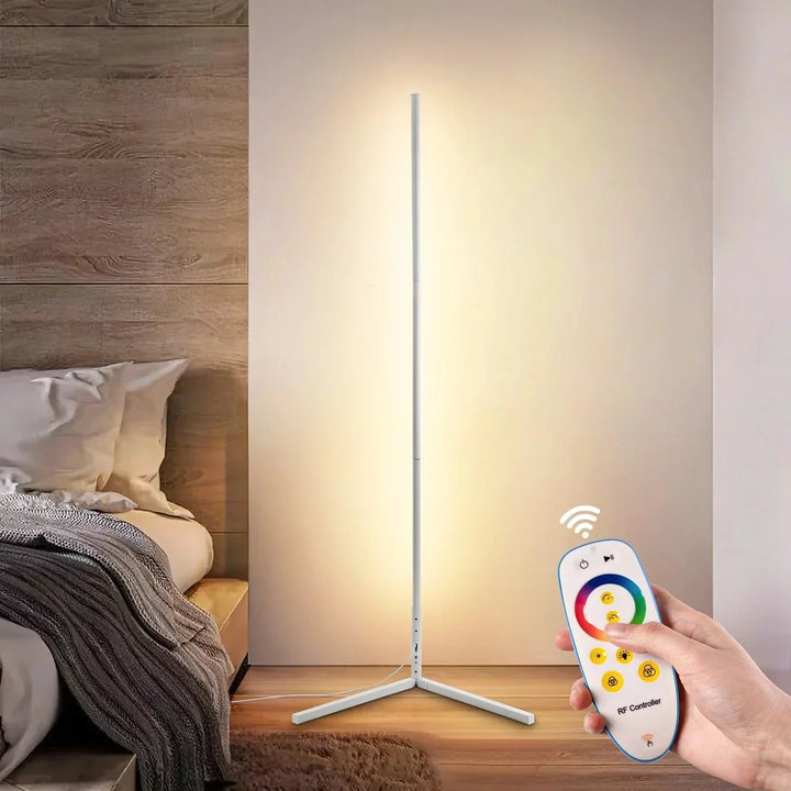 Dimbare LED-hoekstaanlamp met afstandsbediening