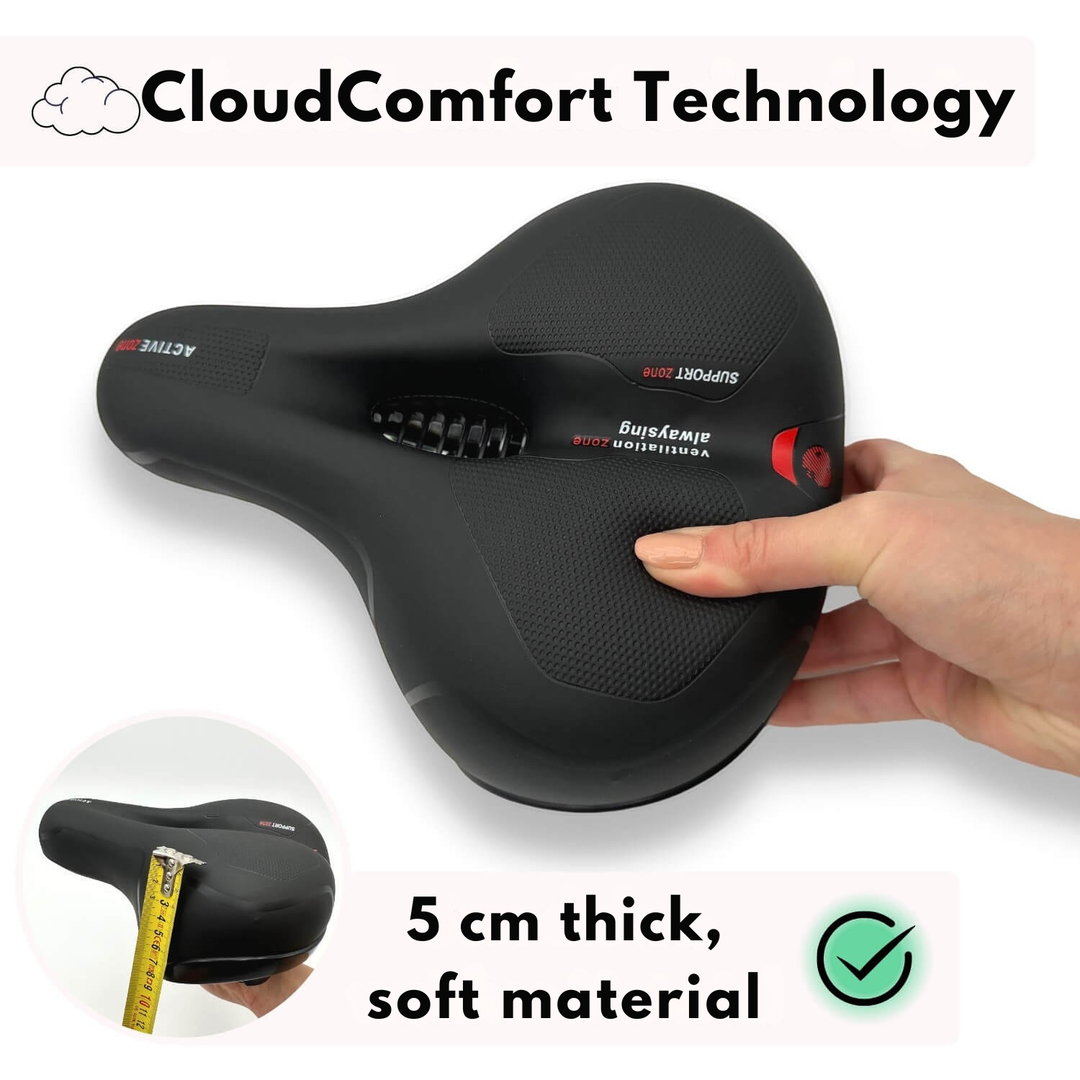 Fietszadel | Ergonomisch comfort | Schokdempend ontwerp