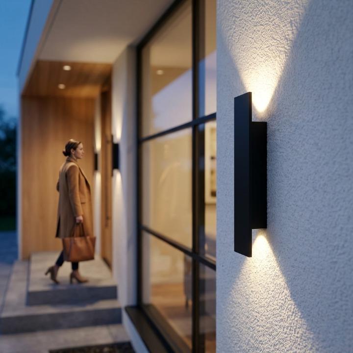 LED-buitenwandlamp met op- en neerwaartse verlichting – weerbestendig, beschermingsgraad IP65