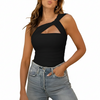 Vrouwen Asymmetrische Een‑Schouder Bodysuit