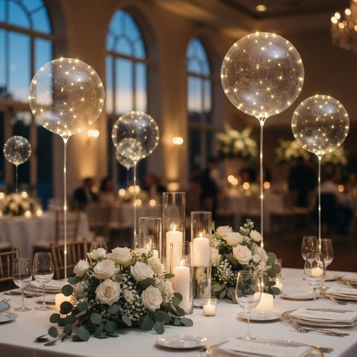LED-ballonnenset (10 stuks) – warm licht, geen stroomaansluiting nodig, voor elke gelegenheid